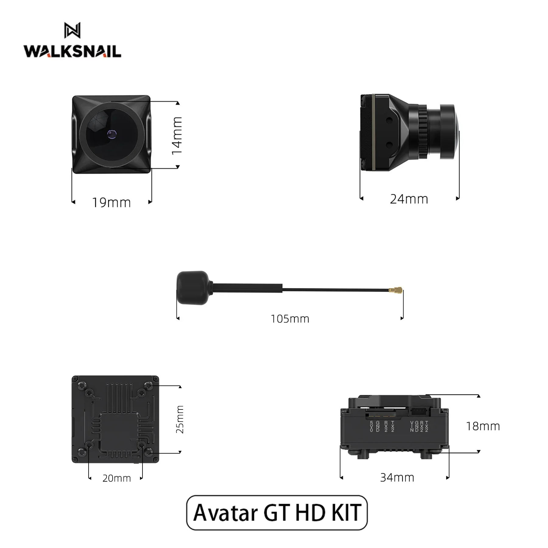 Walksnail アバター GT HD キット 2W VT - Fpv Drone Kit のレビューと価格