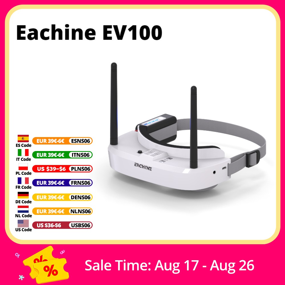 Eachine EV100 720*540 5.8 グラム  - Fpv Drone Goggles のレビューと価格