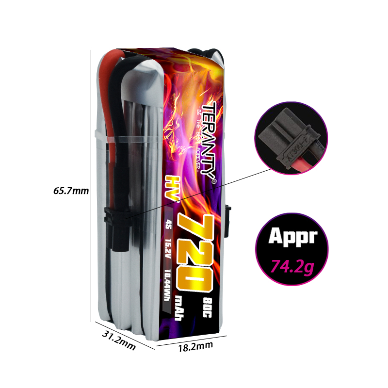 TERANTY 720mAh 4S 15.2V HV リポバ - Fpv Drone Kit のレビューと価格